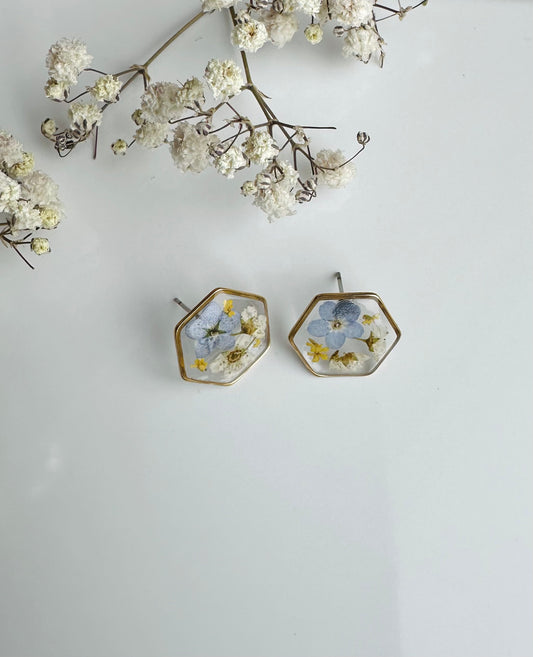 Forget-Me-Not Resin Studs