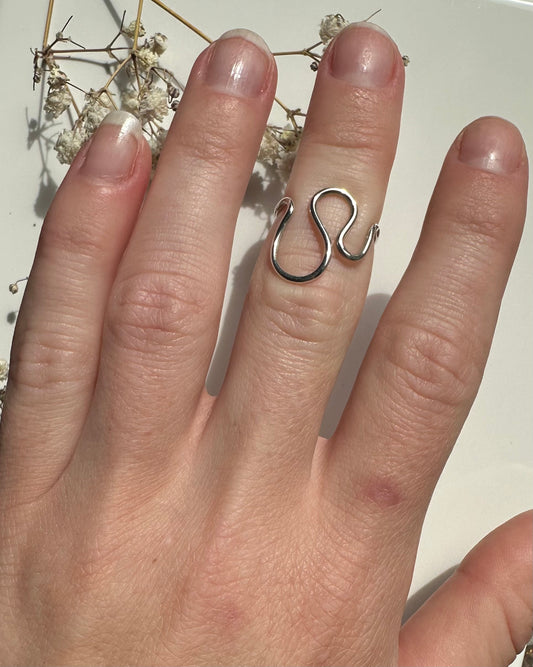 Squiggle Ring in Sterling