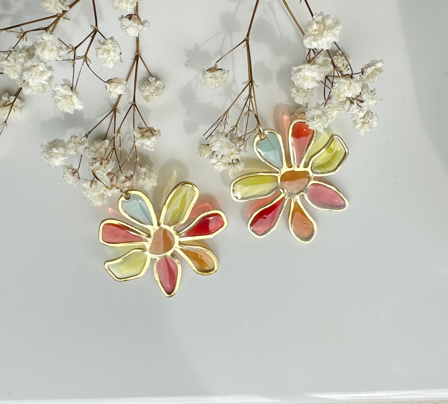 Warm Summer "Stained Glass" Flowers