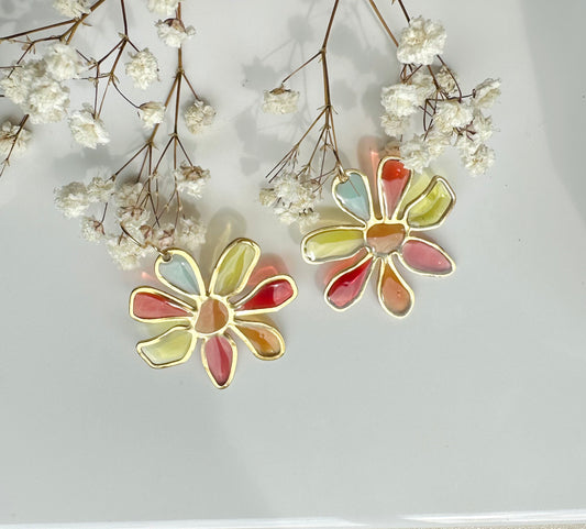 Warm Summer "Stained Glass" Flowers