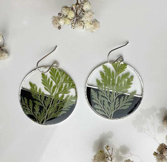 Two-toned Fern Dangles