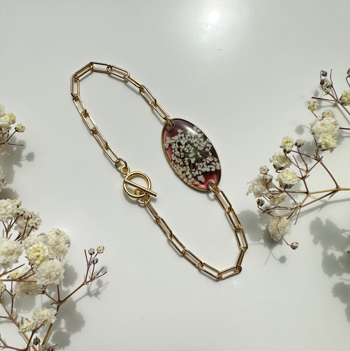 Queen Anne's Lace Oval Bracelet