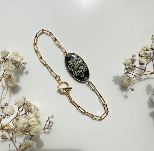 Queen Anne's Lace Oval Bracelet