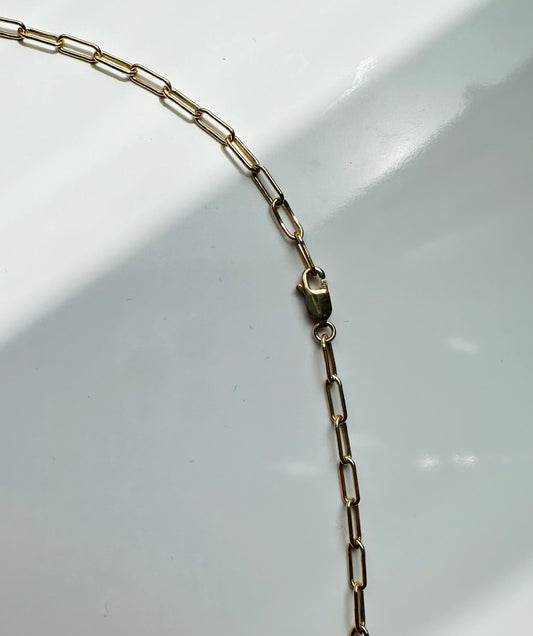 Wood Charm Gold-Filled Necklace