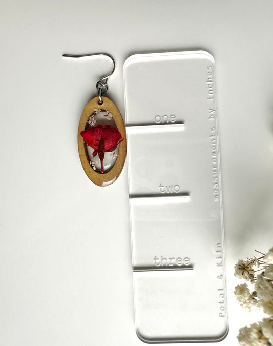 Rose Dangles, Oval Frame